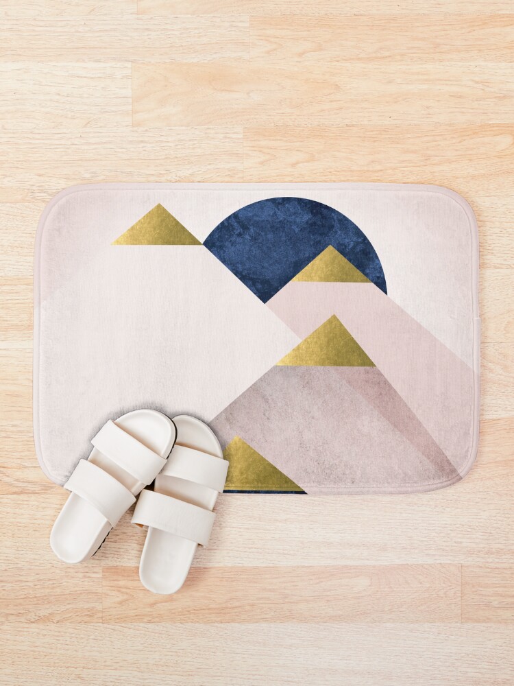 Alternate view of Scandi Mountain Peaks Bath Mat