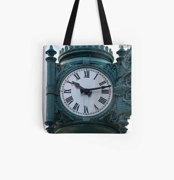 Marshall fields clock All Over Print Tote Bag