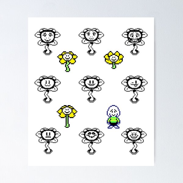 Underworld Flowey Sprite - Undertale Flowey Pixel Art - Free