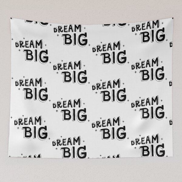 Artikelvorschau, Motivational Inspirational and Positive quote - dream big typography text art by Word Fandom - wordfandom entworfen und verkauft von Kerry Pritchard.
