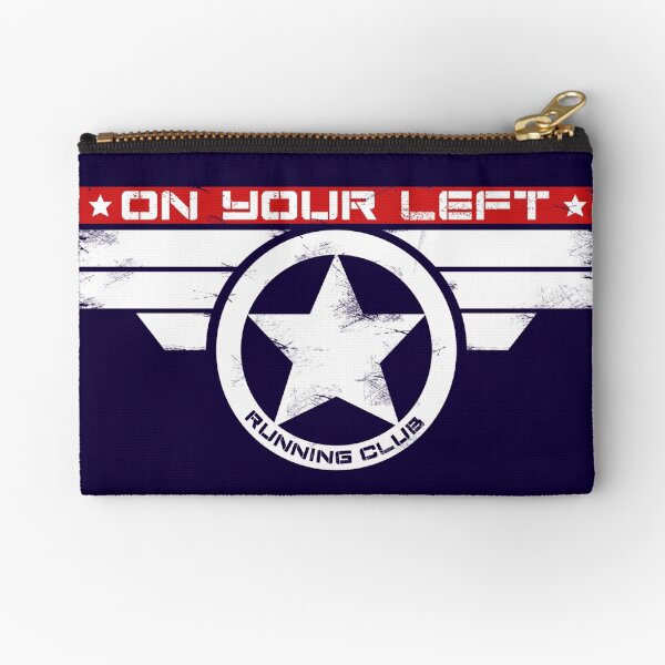 "On Your Left Running Club" Hybrid Inverted Zipper Pouch