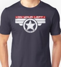 "On Your Left Running Club" Hybrid Inverted Slim Fit T-Shirt