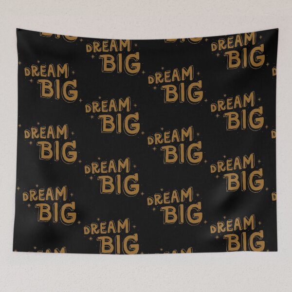 Artikelvorschau, Motivational Inspirational and Positive quote - dream big typography text art by Word Fandom - wordfandom entworfen und verkauft von Kerry Pritchard.