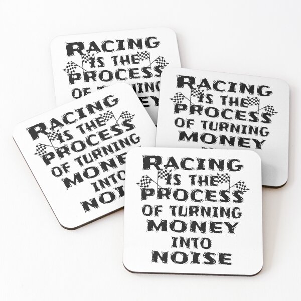 Item preview, Racing Turning Money to Noise Funny Track Car Flags White Stroke Funny Apparels Perfect Gift Ideas designed and sold by GabiBlaze.