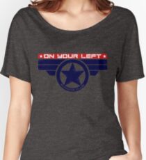 "On Your Left Running Club" Hybrid Women's Relaxed Fit T-Shirt