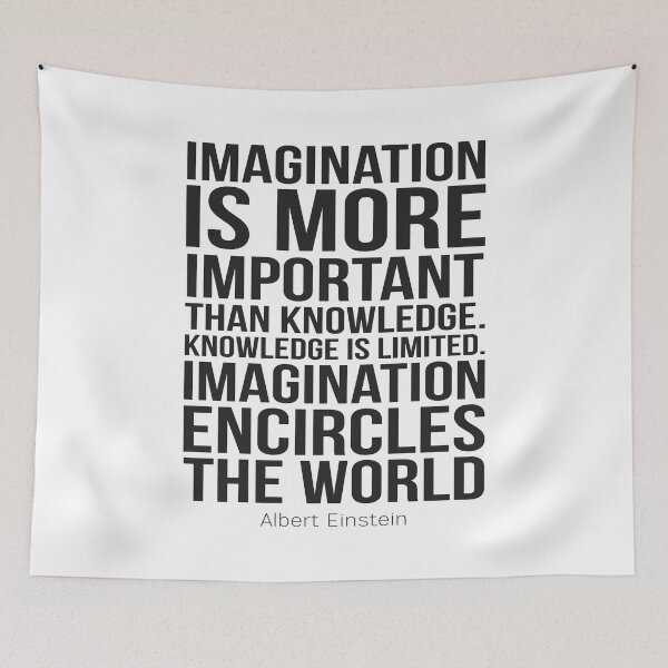 Item preview, Imagination Is More Important Than Knowledge. Knowledge Is Limited. Imagination Encircles The World. Inspirational Quotes designed and sold by ProjectX23.
