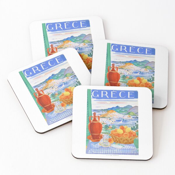 Item preview, 1948 Greece Island of Poros Travel Poster designed and sold by retrographics.