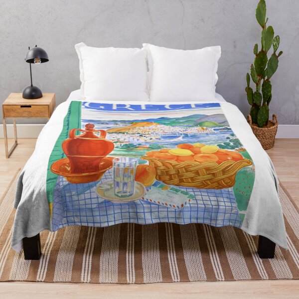 Item preview, 1948 Greece Island of Poros Travel Poster designed and sold by retrographics.