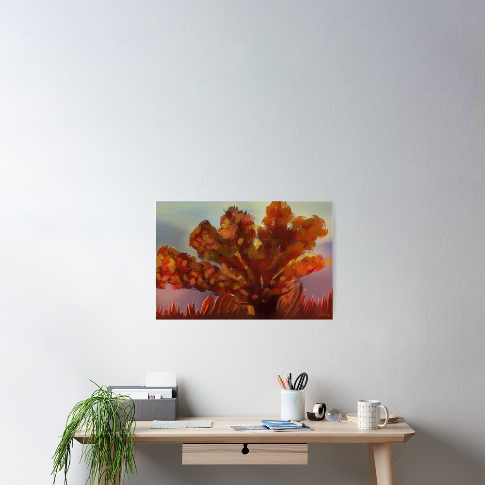 red tree Poster