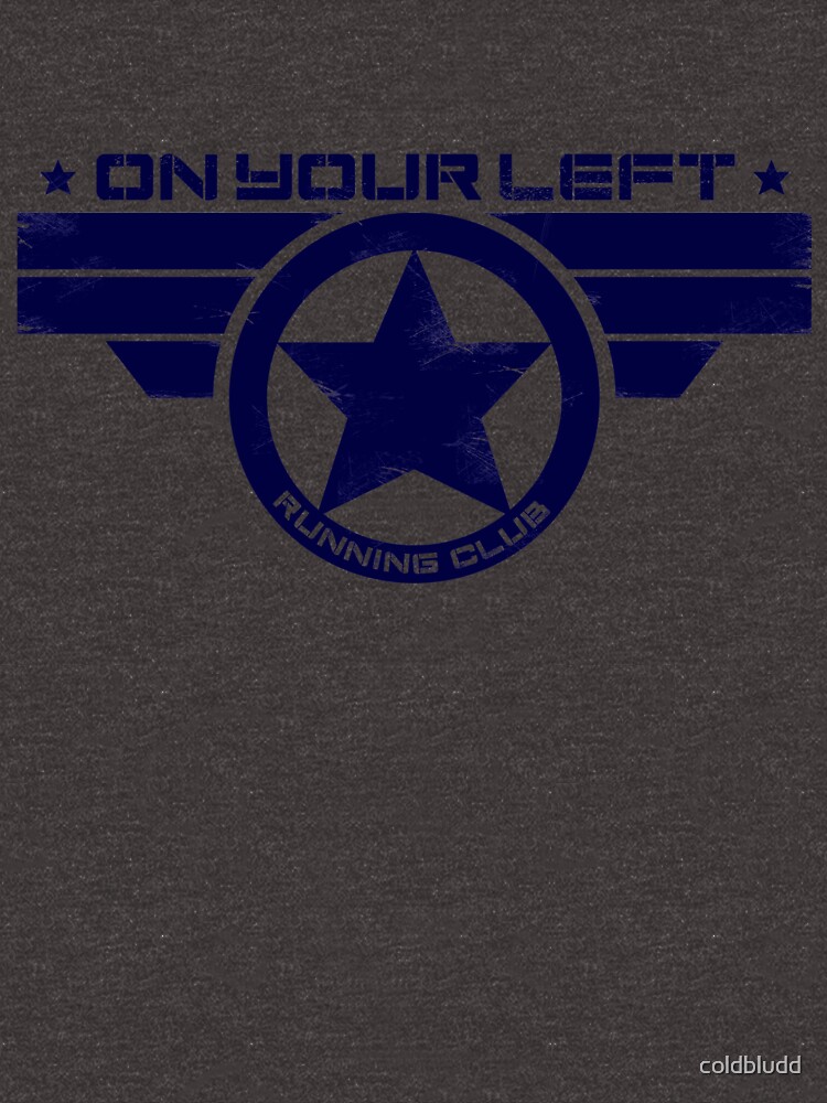 "On Your Left Running Club" Hybrid Distressed Print 1 by coldbludd