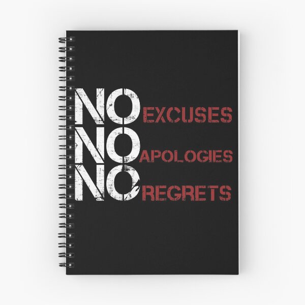 Item preview, No Excuses No Apologies No Regrets designed and sold by PastBabylon.