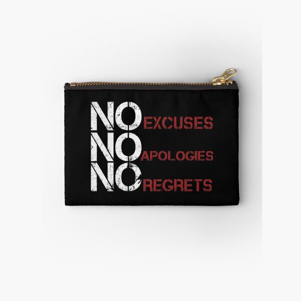 Item preview, No Excuses No Apologies No Regrets designed and sold by PastBabylon.