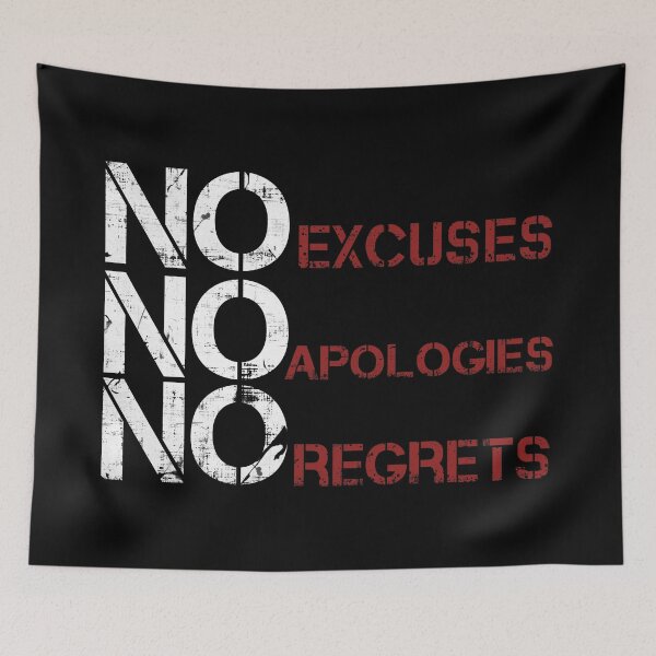 Item preview, No Excuses No Apologies No Regrets designed and sold by PastBabylon.