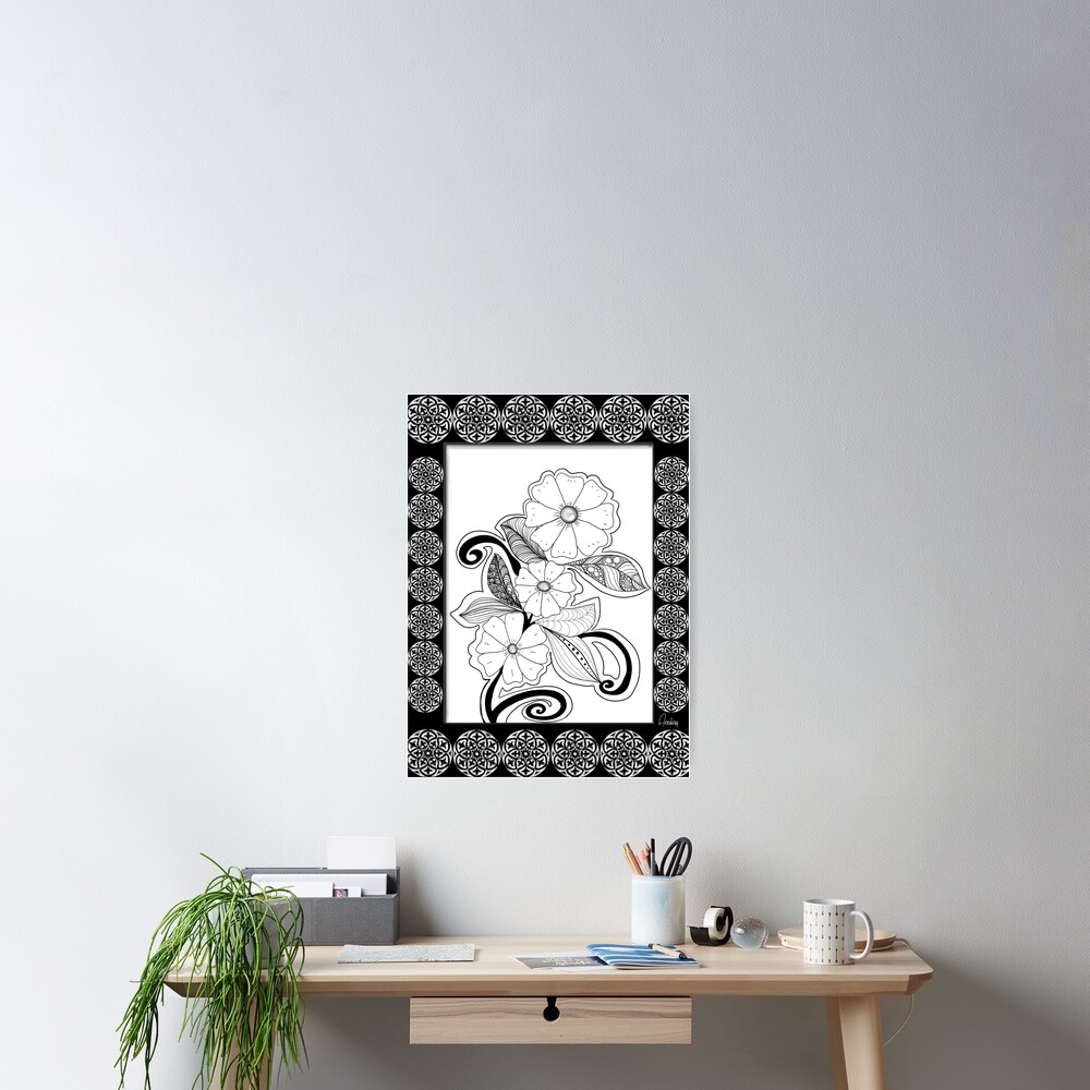 Zen Flowers Poster