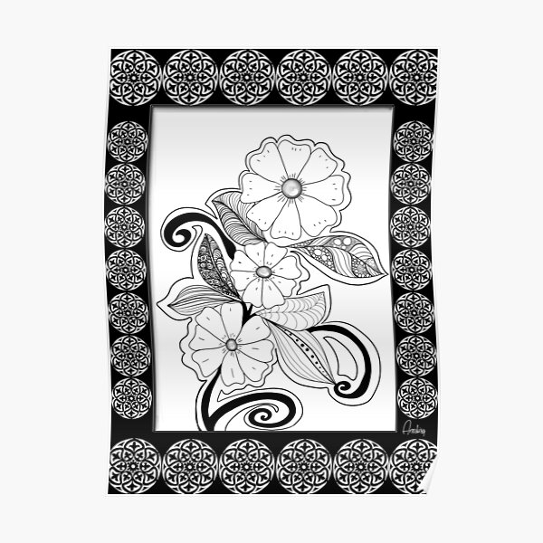 Zen Flowers Poster