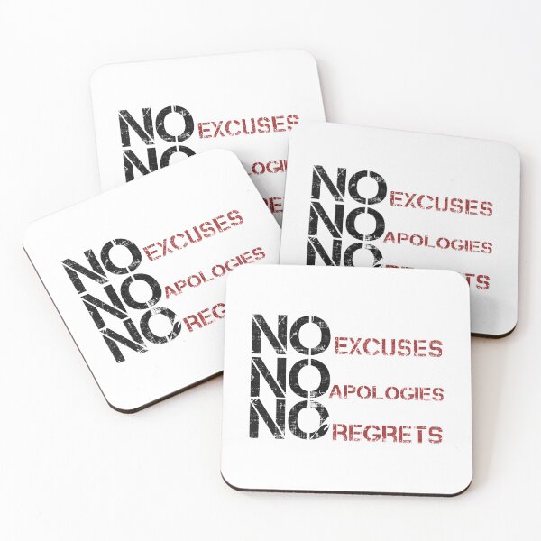 Item preview, No Excuses No Apologies No Regrets designed and sold by PastBabylon.