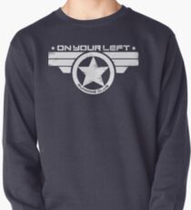"On Your Left Running Club" Distressed Print 2 Pullover