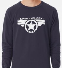 "On Your Left Running Club" Distressed Print 2 Lightweight Sweatshirt