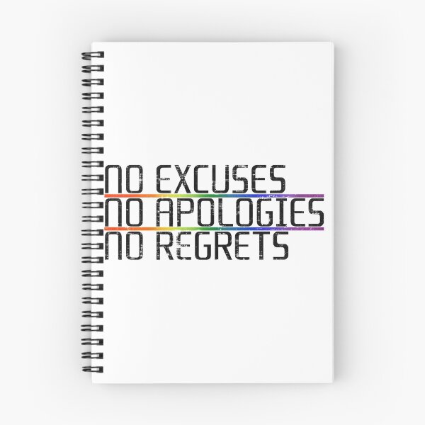 Item preview, No Excuses No Apologies No Regrets designed and sold by PastBabylon.