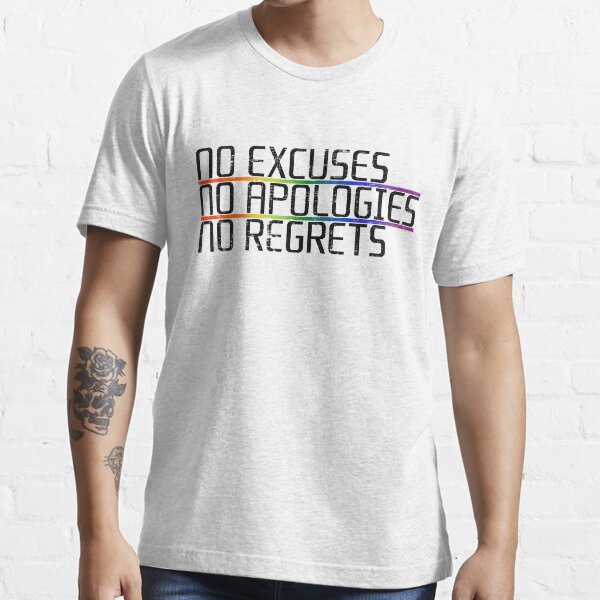 Item preview, No Excuses No Apologies No Regrets designed and sold by PastBabylon.
