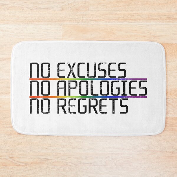 Item preview, No Excuses No Apologies No Regrets designed and sold by PastBabylon.