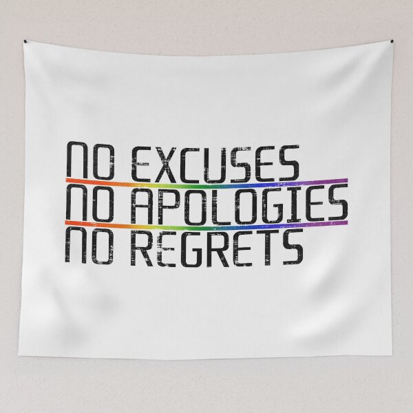 Item preview, No Excuses No Apologies No Regrets designed and sold by PastBabylon.