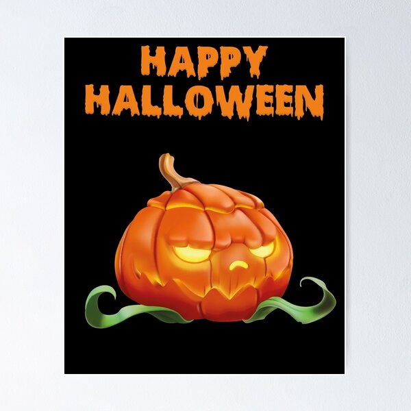 Item preview, Happy Halloween pumpkin grumpy designed and sold by wolfgangrainer.