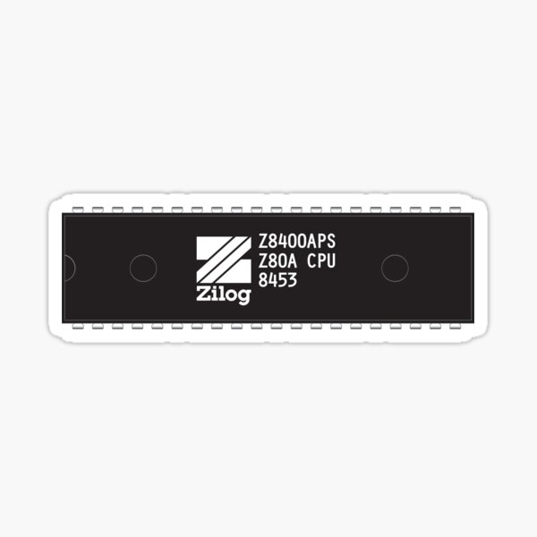 Vintage Zilog Z80 Microprocessor Markings Sticker