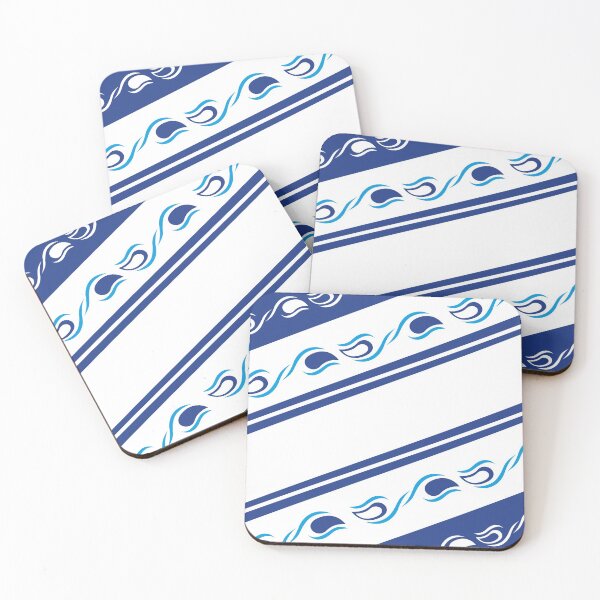 Item preview, geometric abstract blue drops designed and sold by CREATINERY.