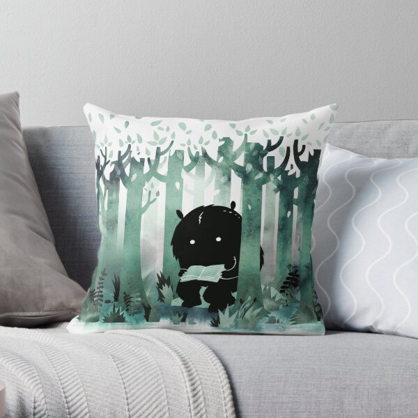A Quiet Spot in Green Throw Pillow