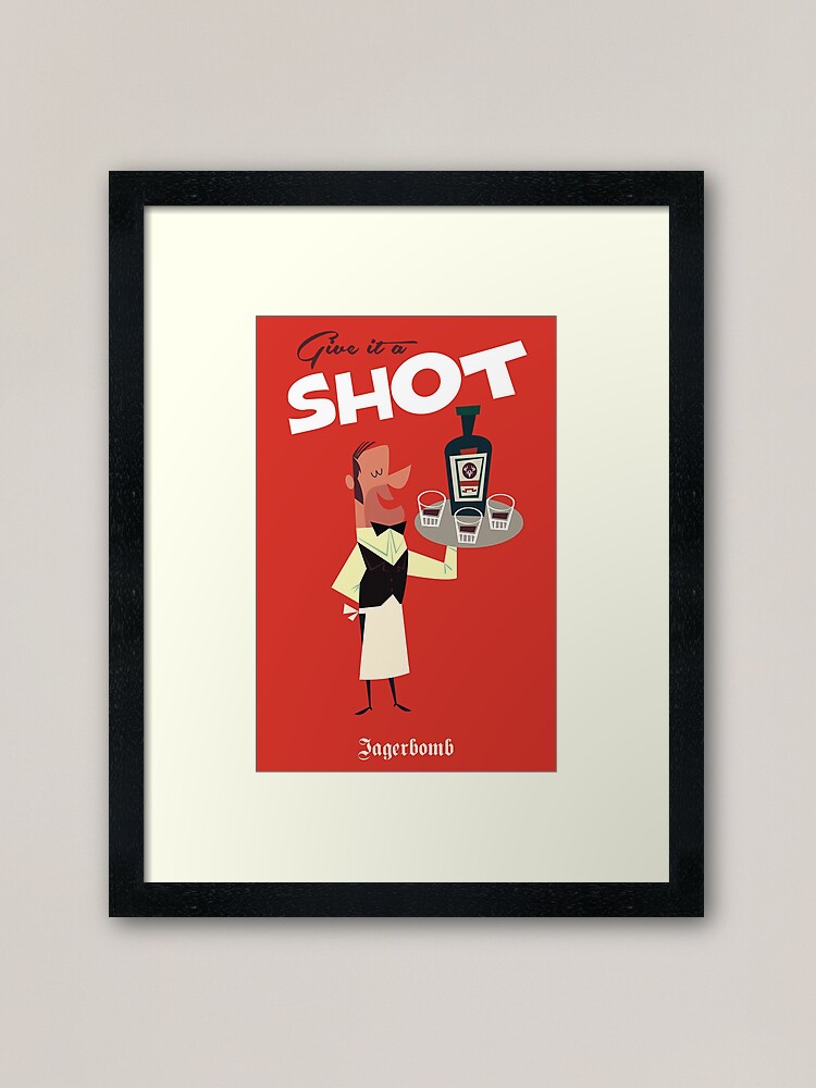 Alternate view of Give it a Shot poster Framed Art Print