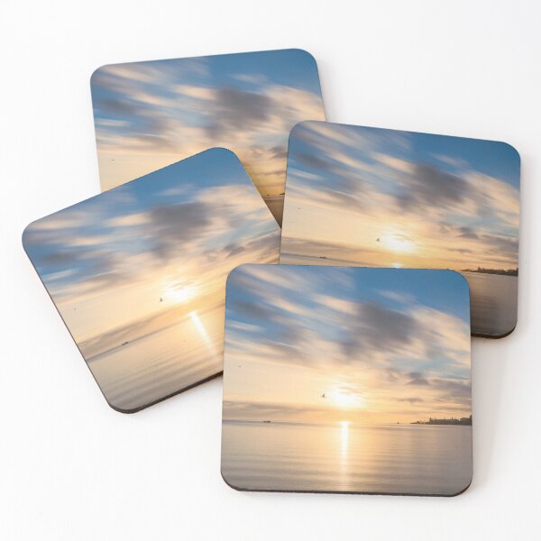 Item preview, Birds flying at golden hour at Anse Vata Bay in New Caledonia designed and sold by Danielasphotos.