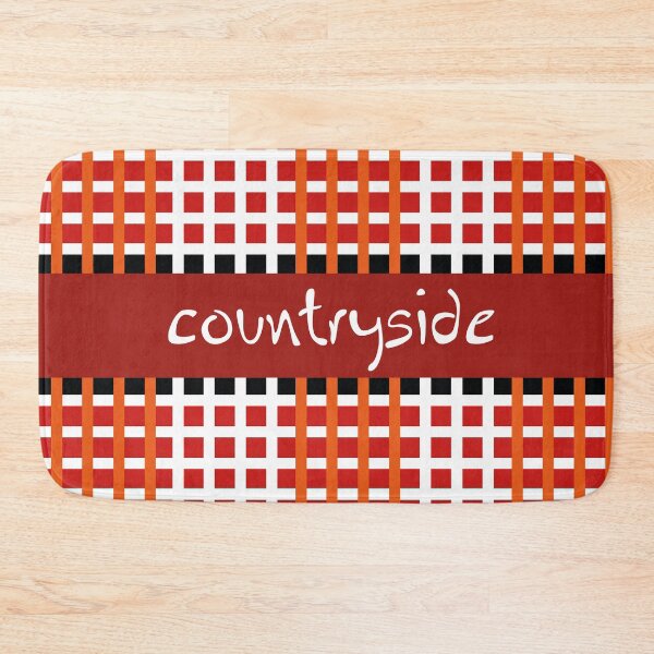 Item preview, red background style for modern countryside designed and sold by CREATINERY.