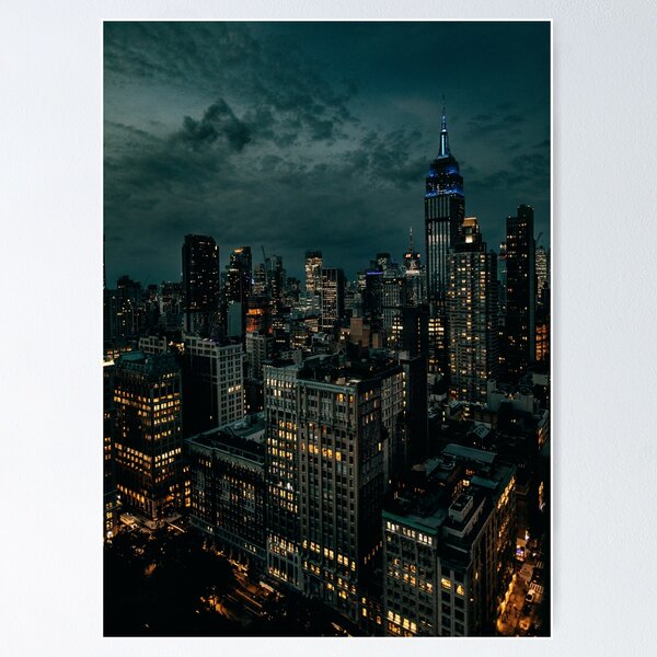 winter new york skyline Poster