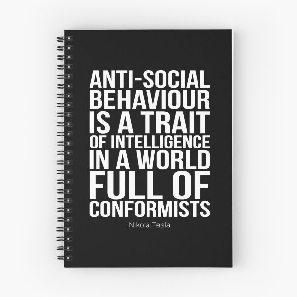 Item preview, Anti-Social Behaviour Is A Trait Of Intelligence In A World Full Of Conformists Inspirational Quotes designed and sold by ProjectX23.
