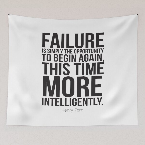 Item preview, Failure Is Simply The Opportunity To Begin Again, This Time More Intelligently Inspirational Quotes designed and sold by ProjectX23.