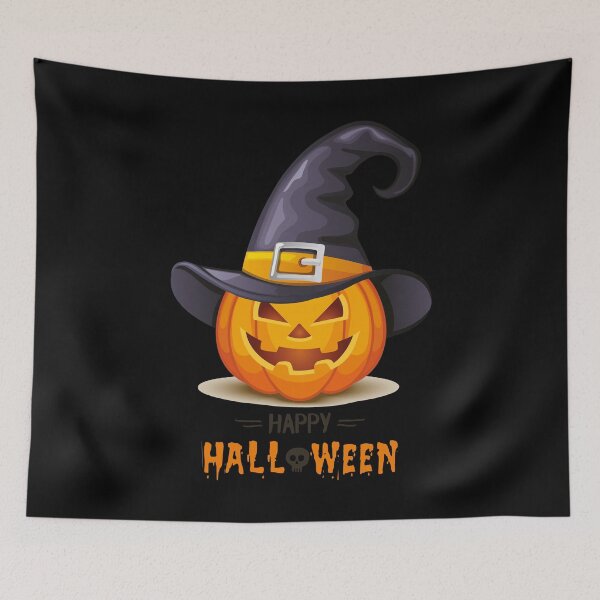 Item preview, Happy Halloween hat pumpkin designed and sold by wolfgangrainer.