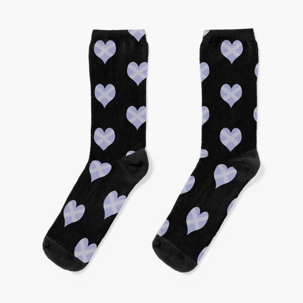 Scots Words in a Saltire in a Heart Socks