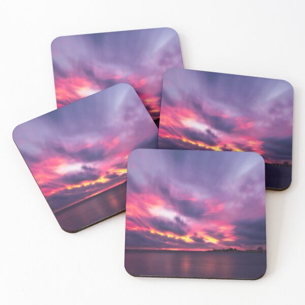Item preview, Vibrant explosion of color at Sunset at Anse Vata Bay in Noumea. designed and sold by Danielasphotos.
