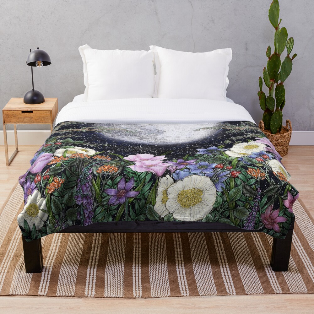 Midnight in the Garden II Throw Blanket
