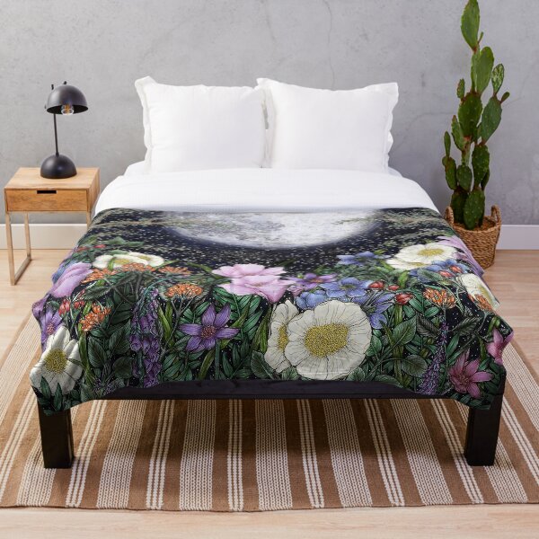Midnight in the Garden II Throw Blanket