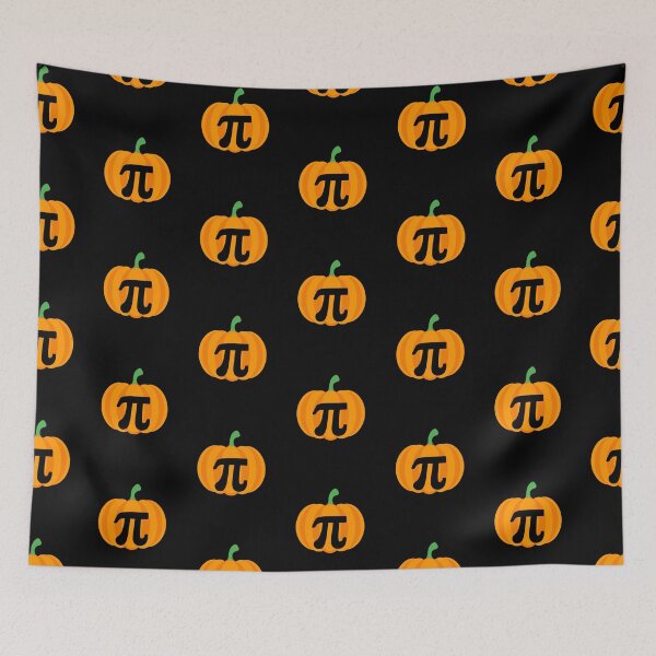 Item preview, Halloween Pumpkin Pi Silhouette Math designed and sold by KatesFunnyArt.