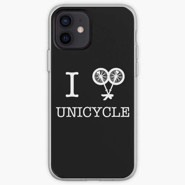 I (love) unicycle - black iPhone Soft Case