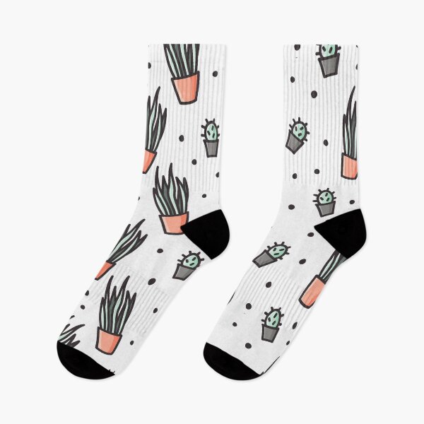 Item preview, Sansevieria and cactus doodle style seamless pattern designed and sold by HelgaScand.