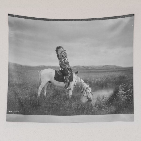 Item preview, Native American on a horse vintage photo designed and sold by Vintage Designs +.