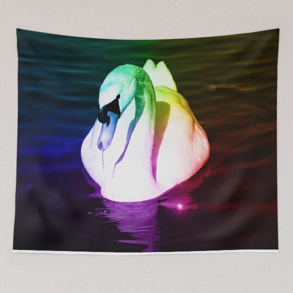 Item preview, SWAN ON THE RIVER  designed and sold by johnnyssandart.