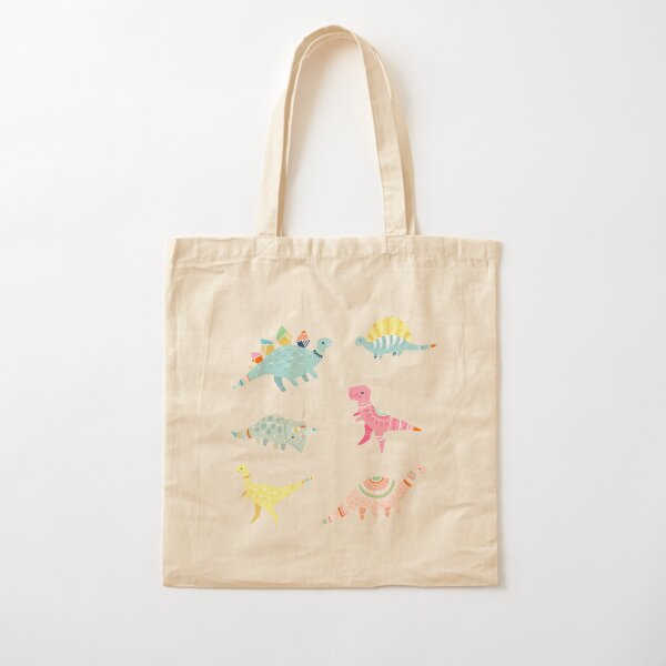 Dinosaur Pattern Cotton Tote Bag