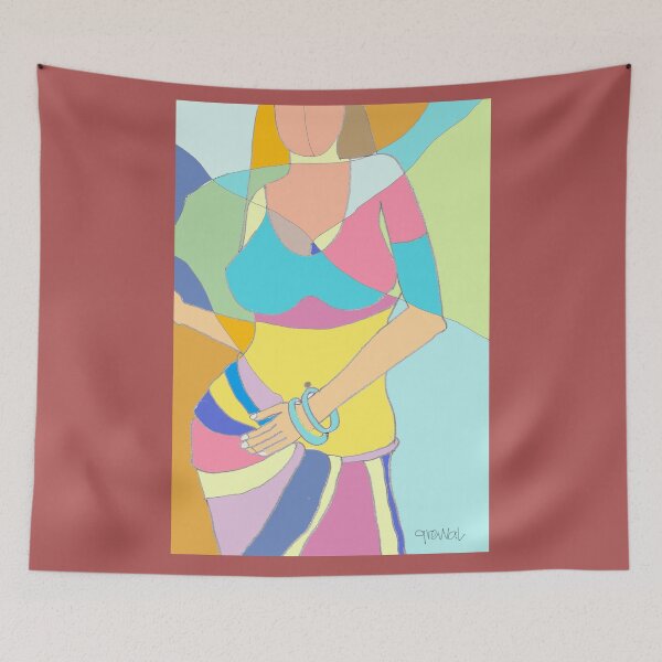 Item preview, Indian Girl in Sari designed and sold by Sukhpal Grewal Ethnic Art.
