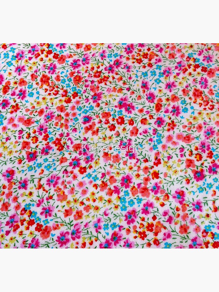 Vintage colorful pink teal red floral pattern de Kicksdesign