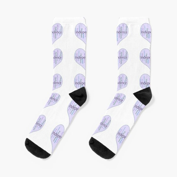 Independence Heart - Keeping It All Together (Blank Background) Socks